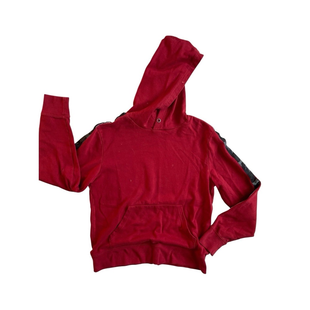 Aeropostale Mens Camo Logo Tape Pullover Hoodie Size M Red Y2K Skater Streetwear